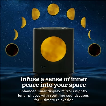 Homedics - Sound Sleep Moon Dream Sound Machine & Clock - Black