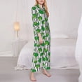 thumbnail image 3 of Picia Broccoli 2 Pattern Women’s Long-Sleeve Sleepwear Set - Soft 2-Piece Loungewear with Pockets, Comfy PJs for Relaxing Nights-XX-Large, 3 of 7