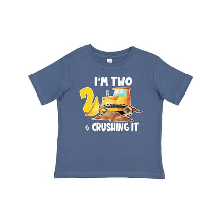 

Inktastic I m 2 and Crushing It Construction 2nd Birthday Gift Baby Boy or Baby Girl T-Shirt