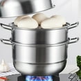 thumbnail image 3 of Olla de Acero Inoxidable Gran Espacio Grueso Compatible con Estufa Asas en Ambos Lados Olla de Gruesa de Varias Capas para Cocinar en la Cocina ANGGREK Otros, 3 of 8