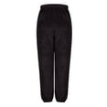 thumbnail image 4 of GA WEIHUA Flash Deals,Fuzzy Pajama Pants for Women Winter Warm Cinch Bottom Sweatpants Causal High Waisted Comfy Pjs Pants(Black,XXL), 4 of 5