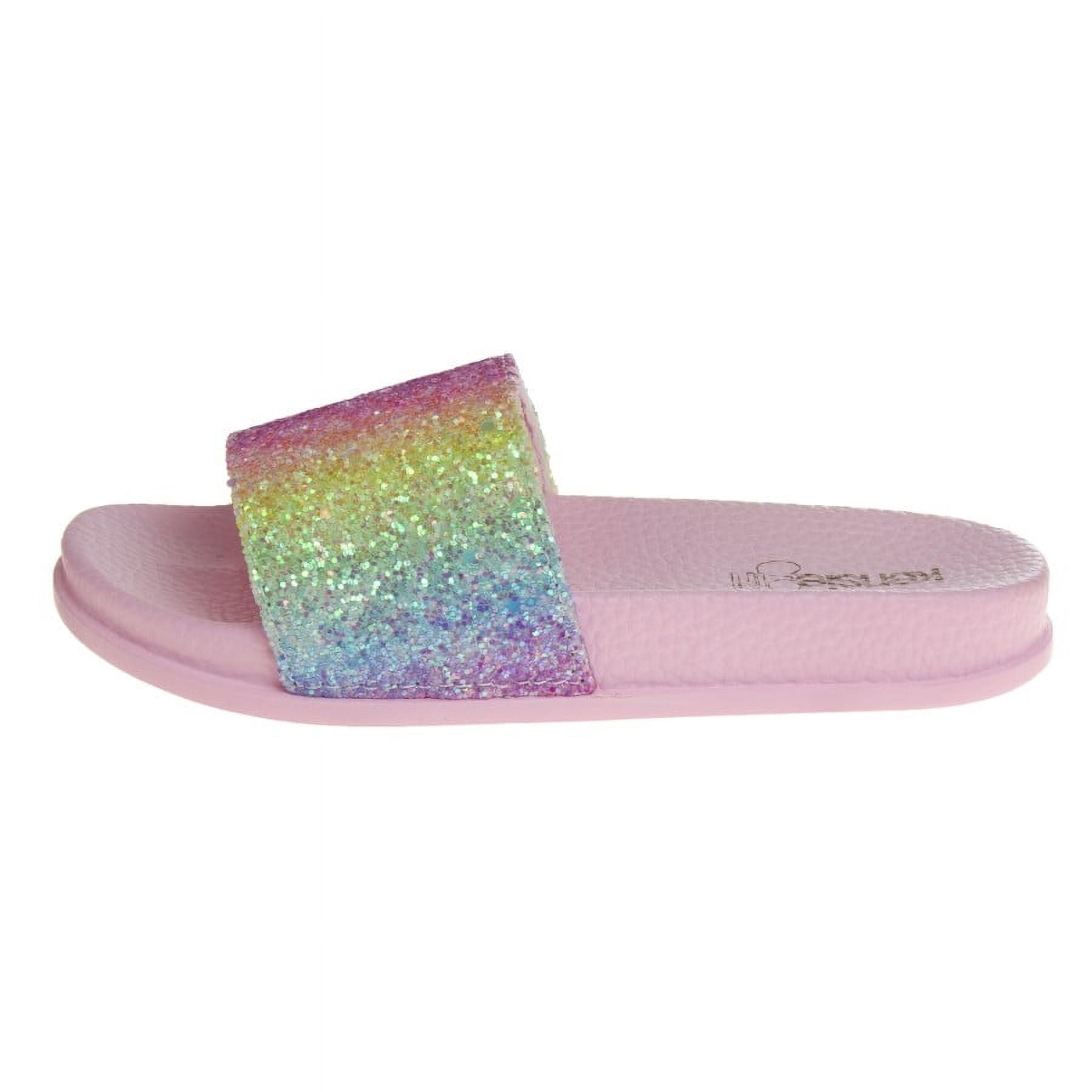 Kensie Girl Slides (Little Kid Sizes) - Pink/Multi, 13