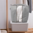 thumbnail image 4 of FONWILYO Blankets Storage Bag Grey for Home and Dormitory Use with Reinforced Handles and Spacious Design, 4 of 6