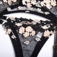 thumbnail image 4 of Gibobby Conjunto de lencería de encaje Conjunto de Lencería de Malla, Conjunto de Lencería Elegante para Dama para Noche de Bodas(Negro, G), 4 of 5