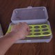 thumbnail image 4 of Sywqhk Caja de plástico para guardar huevos, 15 rejillas, soporte para huevos, cajas de cartón, nevera, cocina (verde) Sywqhk Para estrenar, 4 of 9