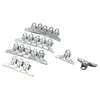 Unique BargainsSchool Office Stainless Steel Spring Paper Ticket File Binder Clips Clamps 20pcs