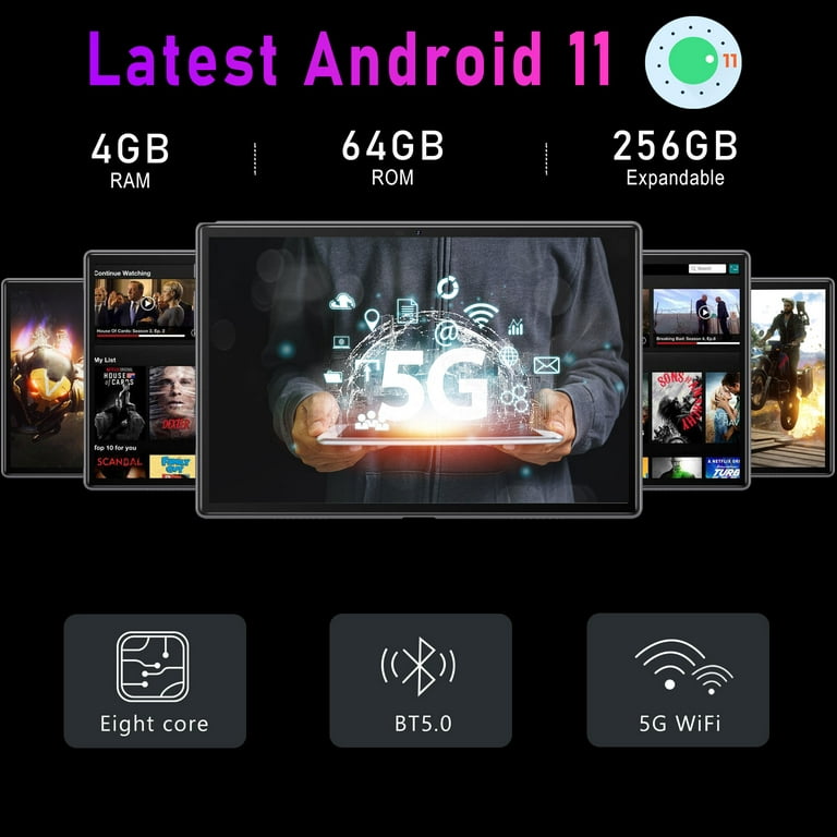 YESTEL Android 13 Tablet 11 Inch Display,16GB RAM+256GB ROM,Octa-Core  Processor,5+13MP Dual Camera,Quad Speakers,8600mAh,2000 * 1200 Pixels,GPS/  5G WiFi/Bluetooth - Blue : : Electronics