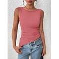 thumbnail image 6 of PRETTYGARDEN Womens Ruched Tank Tops Summer Sleeveless Slim Fit T Shirts Blouses Going Out Y2K Fashion Clothes, 6 of 7