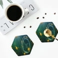 thumbnail image 5 of Bingfone Vintage Jelly Fish Leather Drinks Coasters With Set Of 6,Suitable For Home Kitchen,Coffee Cup Coasters Home Gift, 5 of 9