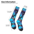 thumbnail image 2 of Vsdgher Blue Butterflies Knee Socks, High Socks Long Stretchy Sock Women Knee High Stocking, Long Socks for Women, 2 of 6