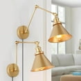 thumbnail image 2 of LNC Canes Modern Contemporary 2-Light LED Wall Sconce Matte Gold, 2 of 12