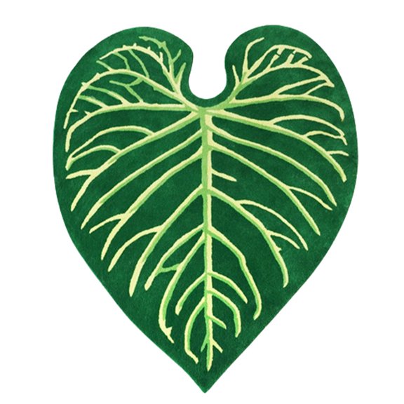 Lcxifdre Green Leaf Palm Designed Floor Mat, Non-Slip Soft Bathroom Mar for Summer Tropical Theme Decor, Absorbent Washable Area Rug Doormat for Bedroom