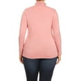 thumbnail image 4 of Women's Plus Size Casual Fitted Long Sleeve Solid Turtleneck Sweater Top, 4 of 5