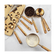thumbnail image 5 of Tazas y cucharas medidoras 8 unidades, mango de madera con medidas métricas y estadounidenses, acero inoxidable, para cocinar y hornear, 5 of 6