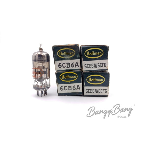 4 Vintage Hoffman 6CB6A/6CF6/EF190 Pentode Beam Power RF/IF Valve- BangyBang Tubes