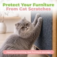 thumbnail image 2 of SHAANXIXIAN Catify Cat Scratcher, Fun Interactive Scratchers, Posts, Poles, Claw Safe, Furniture Saver Indoor Play Support Natural Cat Behaviors Heavy Duty - Gray Mat - L: 39", 2 of 5
