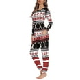 thumbnail image 2 of FKELYI Christmas Women Pj Set of 2 Casual Snowflake Snowman Round Neck Ladies Pajamas Szie 6XL Lightweight Xmas Nightwear for Women Pajama, 2 of 5
