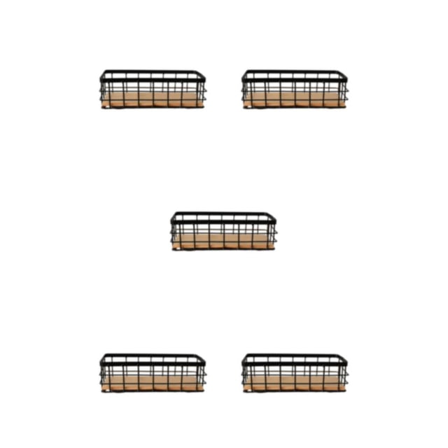 Toystoory Cubo de almacenamiento montado en la pared de hierro Reemplazo rectangular Colgando Misceláneas Fragancia Estante de control remoto Type2 NO2
