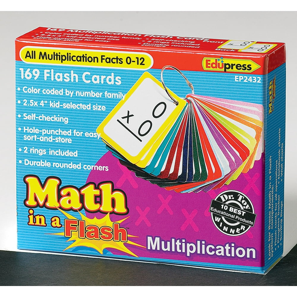 Math in a flash cards multiplication