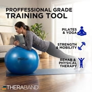 THERABAND Standard Exercise Ball, 30 Blue Stability Trainer for 62–68 Users, Yoga & Pilates Ball, Balance & Core Trainer, For Athletes Fitness at Gym & Home