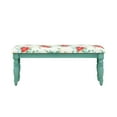 thumbnail image 4 of The Pioneer Woman Callie Vintage Floral Dining Bench Made With Solid Wood Frame, Teal, 4 of 9