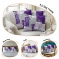 thumbnail image 5 of Throw Pillow Covers 20x20 Inch Set of 2 Purple Gray Block Decorative Pillow Covers Abstract Art Cushion Cover Pillowcase for Sofa Couch Bed Home Decor, 5 of 9