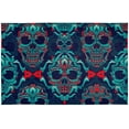 thumbnail image 1 of EREHome Green Red Skull Placemat Plate Holder Set of 4, Table Mats Protector 12x18 inch, 1 of 5