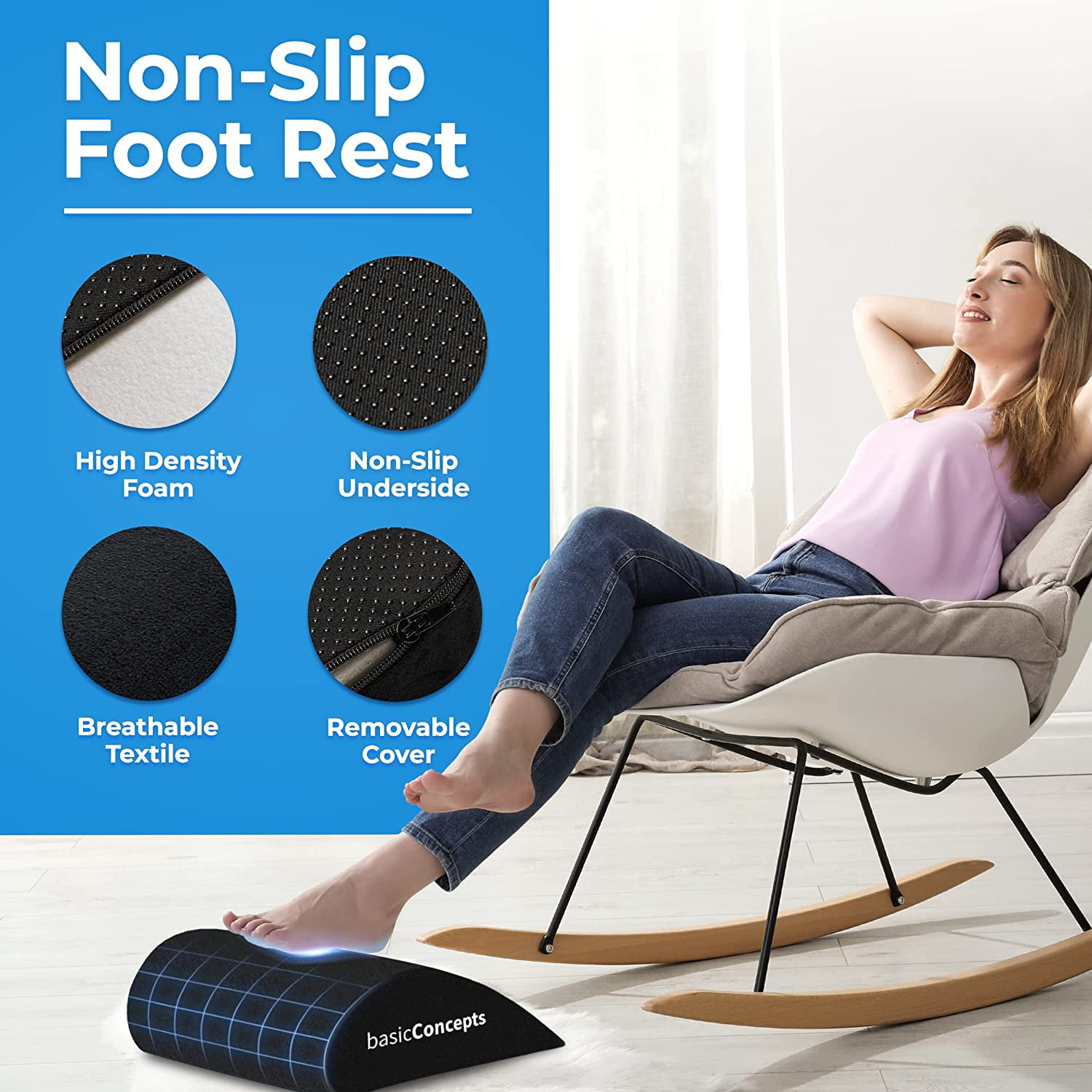 Everlasting Comfort Office Foot Rest Under Desk - Pure Memory Foam -  Teardrop Curved Design - Non-Slip Bottom (Black) - Faceted Media Digital  Marketing + Web Design