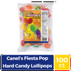 Canel's Fiesta Pop Hard Candy Lollipops, Assorted Fruit Flavors, 100 Ct