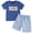 01-Blue, variant on Atogsazn Baby Boys Summer 4th of July Clothes Set Toddler Short Sleeve T-shirt & Shorts Outfit 2 Piece Outfits Blue 3-4 Years Fashion