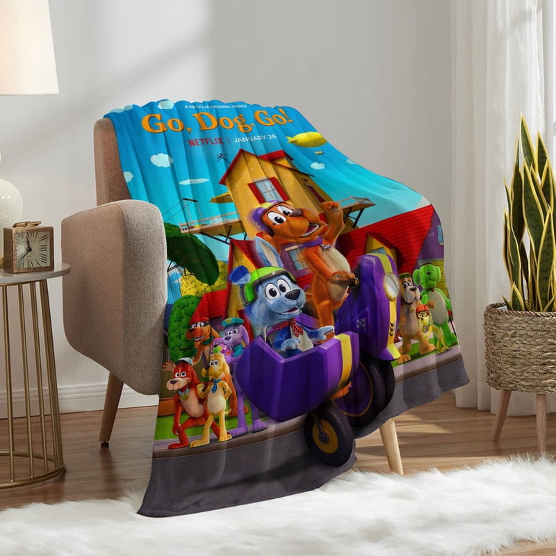 go dog go Anti Pilling Flannel Blanket Gifts for Fans Lover Girls Boys Women Present Hoodie Him Bed 30"x40"