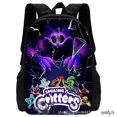 thumbnail image 5 of Mochilas escolares de juego de Critters sonrientes para niños y niñas, mochila de gran capacidad con estampado de dibujos animados, suministros para estudiantes, regalos de cumpleaños, 5 of 5