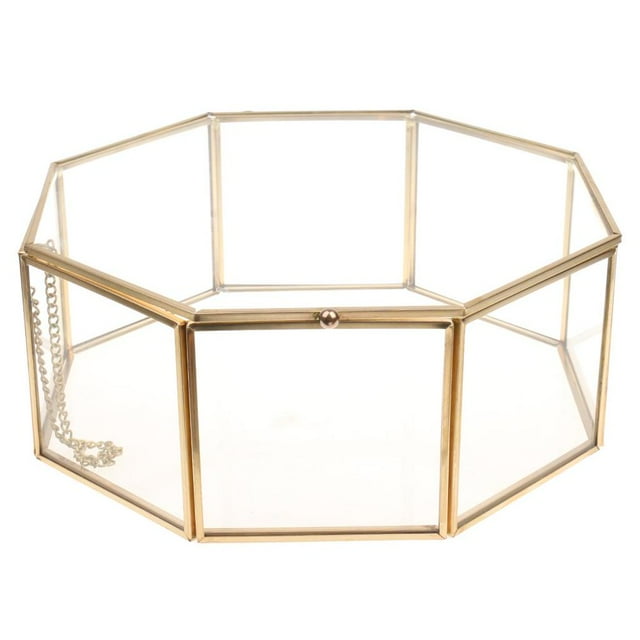 HLONK Metal Geometric Terrarium Plants Container Tabletop Decor Wedding Favor 15 cm