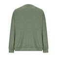 thumbnail image 5 of EchfiProm Womens Green Tops Fall Relaxed Fit Long Sleeve Button down Solid V-Neck Shirt for Ladies, 5 of 8