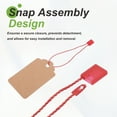 thumbnail image 3 of Uxcell 1000pcs Polyester Hang Tag String (6.7") - Plastic Snap Lock Pin Loop Red, 3 of 6