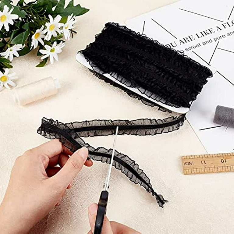 Kawaii Easy Crafting Black Elastic Band 1/2in-5Yards - High Elasticity Knit  Elastic Spool Sewing Straps for Waistbands Pants Clothes Wig & New DIY