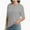 Gray, variant on Women's Short Sleeves T Shirt Casual V Neck Solid Casual Sweatshirt