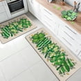 thumbnail image 2 of HOARBOEG St. Patrick's Day Kitchen Rugs Set, Non-Slip Backing Floor Mats for Kitchen Sink & Entryway, Holiday Decor, Green Shamrock Pattern Washable Rugs, 2 of 6