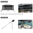 thumbnail image 4 of 4 Bow Bimini Tops for Boat, 8'L*54" H*67"-72" W Boat Canopy with Zippered Light Transmission Side Curtains, Pu Coating Canvas, 1" Aluminum Frame, Include 2 Straps, 2 Stable Rear Support Pole,Black, 4 of 8