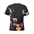 thumbnail image 6 of Vsdgher Butterfly with Fowers Print Men's Dry Fit Mesh Athletic Shirts Moisture Wicking Tennis T-Shirt Tops, 6 of 9