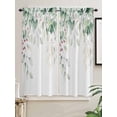 thumbnail image 2 of Eucalyptus Leaves Bedroom Curtains 63 Inches length, Spring Botanical Pastoral Watercolor Window Treatment Curtain Drapes, Rod Pocket Curtain Panels for Living Room Kitchen, 42"x63", 2 Panels, 2 of 7