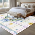 thumbnail image 4 of 8'x10' Area Rugs, Watercolor Easter Indoor Outdoor Area Rug for Living Room Bedroom, Cute Rabbits Flower Wreath Eggs Bow Plaid Washable Bathroom Rugs Kitchen Floor Carpet Mats Home Decor Aesthetic, 4 of 8