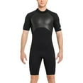 thumbnail image 1 of Greeniant Traje de buceo de 2 mm Alta eficiencia A prueba de frío Buena elasticidad Trajes de baño de estilo de manga corta Traje de neopreno de Deportes acuáticos Hombres Negro L Greeniant OD020693-03, 1 of 6