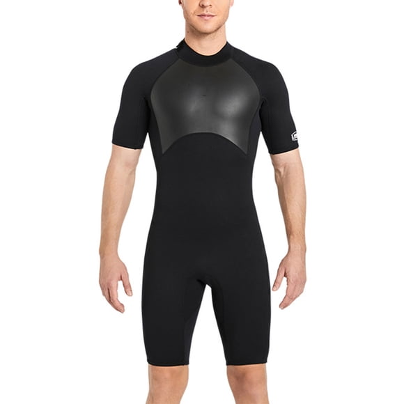 Toystoory Traje de buceo Estilo de manga corta Trajes de baño amigables con la piel Traje de neopreno fácil de usar Deportes acuáticos Hombres Negro XXL