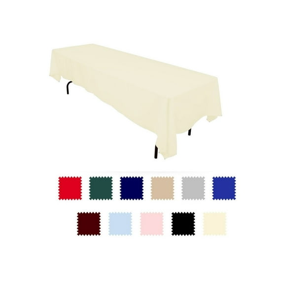 Craft and Party 90" X 156" Rectangular Polyester Tablecloth for Home, Party, Wedding or Restaurant
