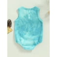 thumbnail image 4 of Bagilaanoe Newborn Baby Boy Rompers Tie-dye Print Sleeveless Bodysuits 3M 6M 12M 18M 24M Infant Casual One Piece Short Jumpsuit, 4 of 7