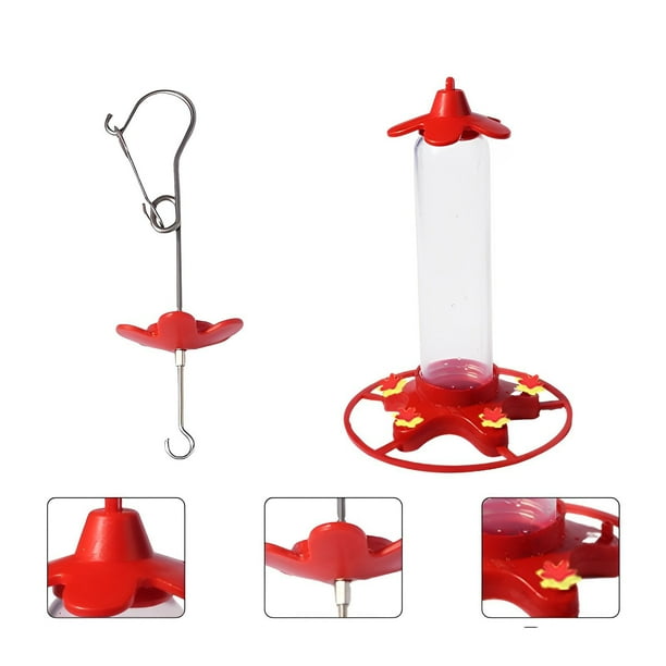 Comedero para colibríes, para exteriores, para el hogar, jardín, colgante, cilíndrico, para hormigas, jardín, patio, miel, aves acuáticas.