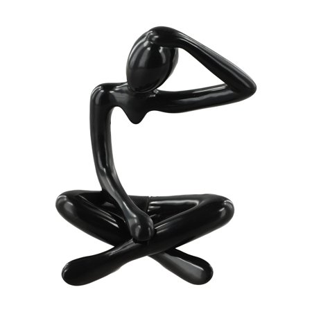 Designer Thinker Abstract for SCULPTURE Contemporary Accent for Office and Home Decoration (Black)