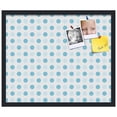thumbnail image 2 of PinPix 24x20 Custom Cork Bulletin Board Light Blue Polka Dot Poster Board Has a Fabric Style Canvas Finish, Framed in Light Blue Polka Dot, by ArtToFrames (PinPix-344), 2 of 6