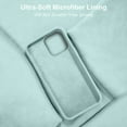 thumbnail image 6 of Compatible with iPhone 14 Pro Case, [Upgraded Thickened Liquid Silicone] [Soft Anti-Scratch Microfiber Lining] Shockproof Full Body Protective Case for iPhone 14 Pro 6.1 inch - Mint, 6 of 13
